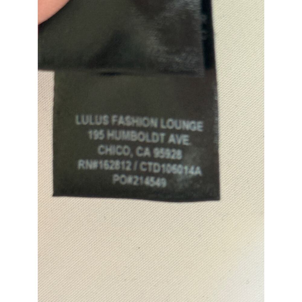 Lulus Halter Midi Dress Small NWT Satin Abstract Print Front Slit Open Back - Picture 12 of 16